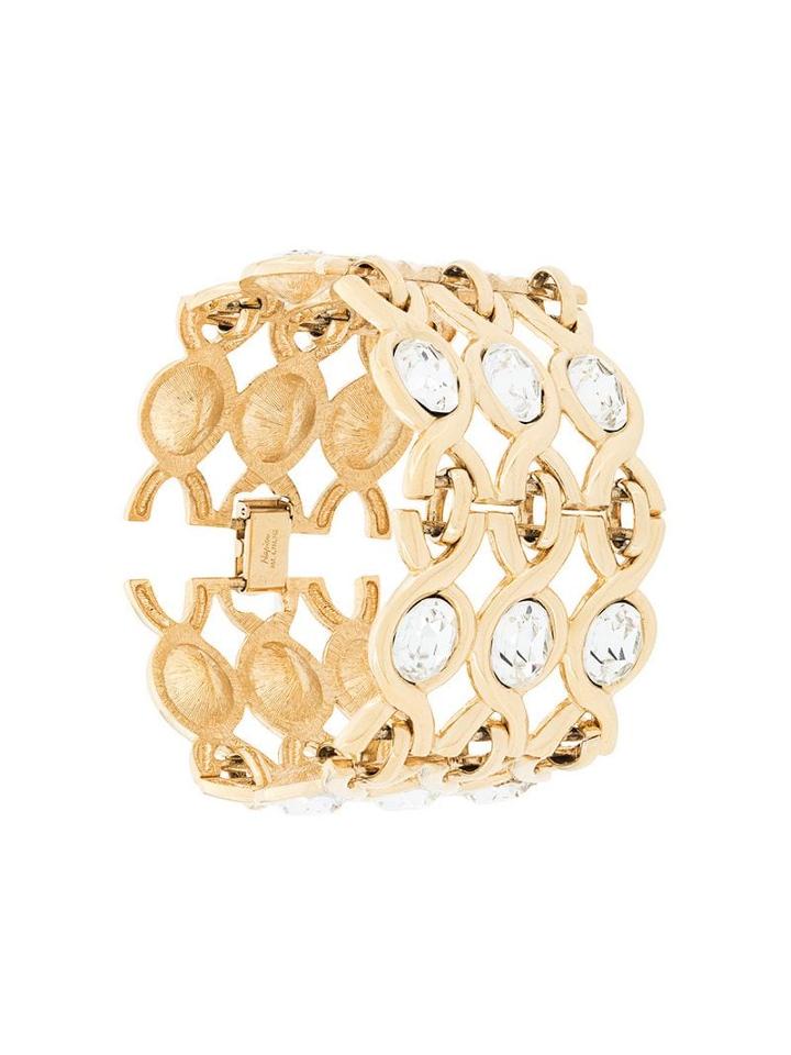 Susan Caplan Vintage 1980's Napier Bracelet - Gold