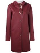 Stutterheim 'mosebacke' Raincoat, Women's, Size: Small, Red, Pvc/cotton/polyester