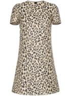 Valentino Leopard Print Mini Dress - Brown