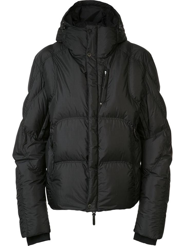 Kru Zipped Hooded Jacket, Men's, Size: Medium, Black, Polyester/feather Down/nylon