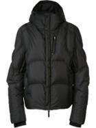 Kru Zipped Hooded Jacket, Men's, Size: Medium, Black, Polyester/feather Down/nylon