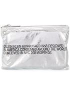 Calvin Klein 205w39nyc Foil Clutch Bag - Metallic