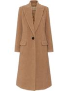 Burberry Oversized Lapel Camel Hair Tailored Coat - Brown