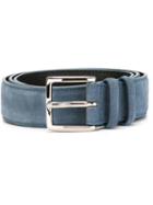 Orciani Buckle Belt, Men's, Size: 110, Blue, Suede