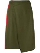 Joseph Asymmetric Side Panelled Skirt - Green