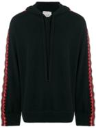 Laneus Contrast Detail Hoodie - Black