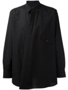Yohji Yamamoto - Asymmetric Shirt - Men - Cotton/linen/flax - 4, Black, Cotton/linen/flax