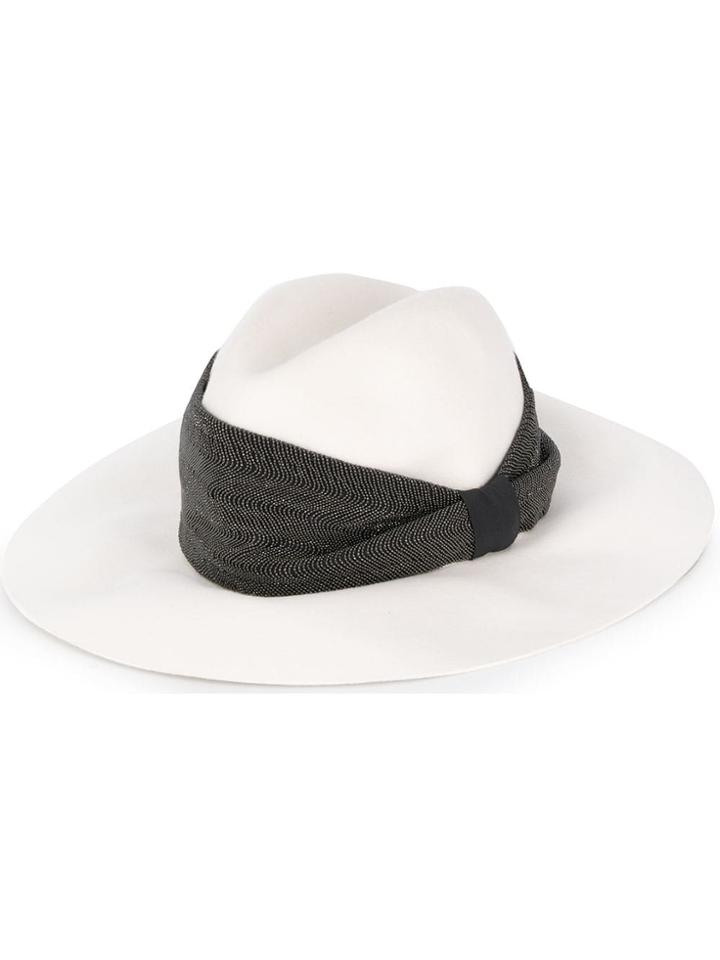 Brunello Cucinelli Fedora Hat - White