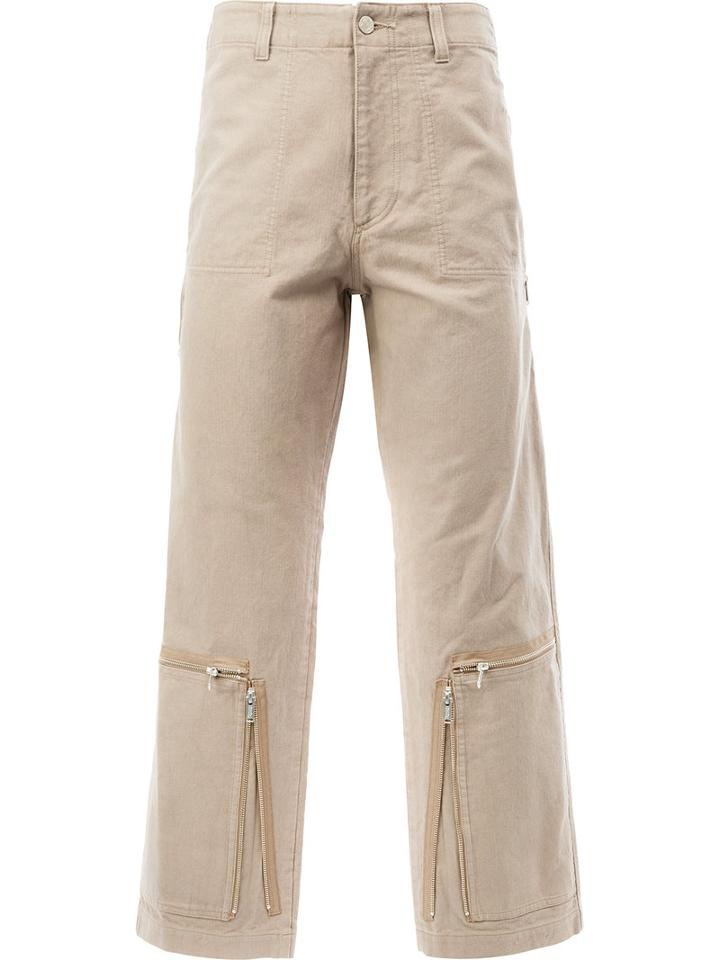Undercover - Zip Detail Trousers - Men - Cotton - 3, Nude/neutrals, Cotton