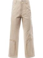 Undercover - Zip Detail Trousers - Men - Cotton - 3, Nude/neutrals, Cotton