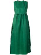 Rochas - Flared Dress - Women - Silk/modal - 42, Women's, Green, Silk/modal