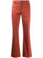 L'autre Chose Cropped Flared Trousers - Orange