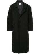 Monkey Time Long Single-breasted Coat - Black