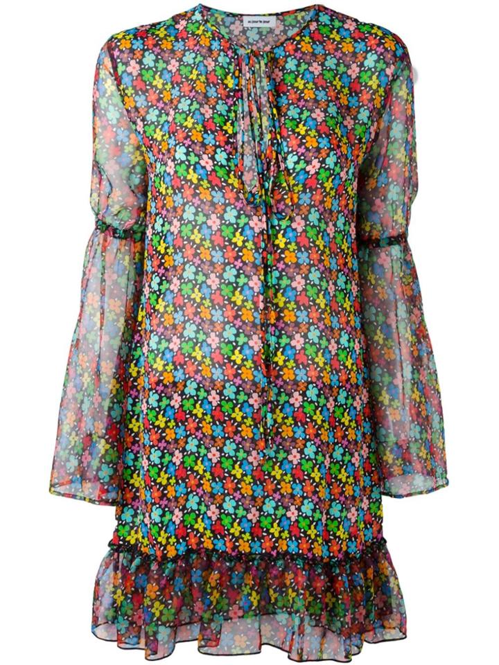 Au Jour Le Jour Floral Print Chiffon Dress - Multicolour