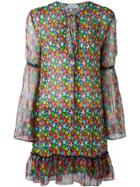 Au Jour Le Jour Floral Print Chiffon Dress - Multicolour