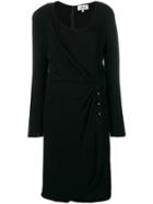 Valentino Vintage Buttoned Wrap Detail Dress - Black