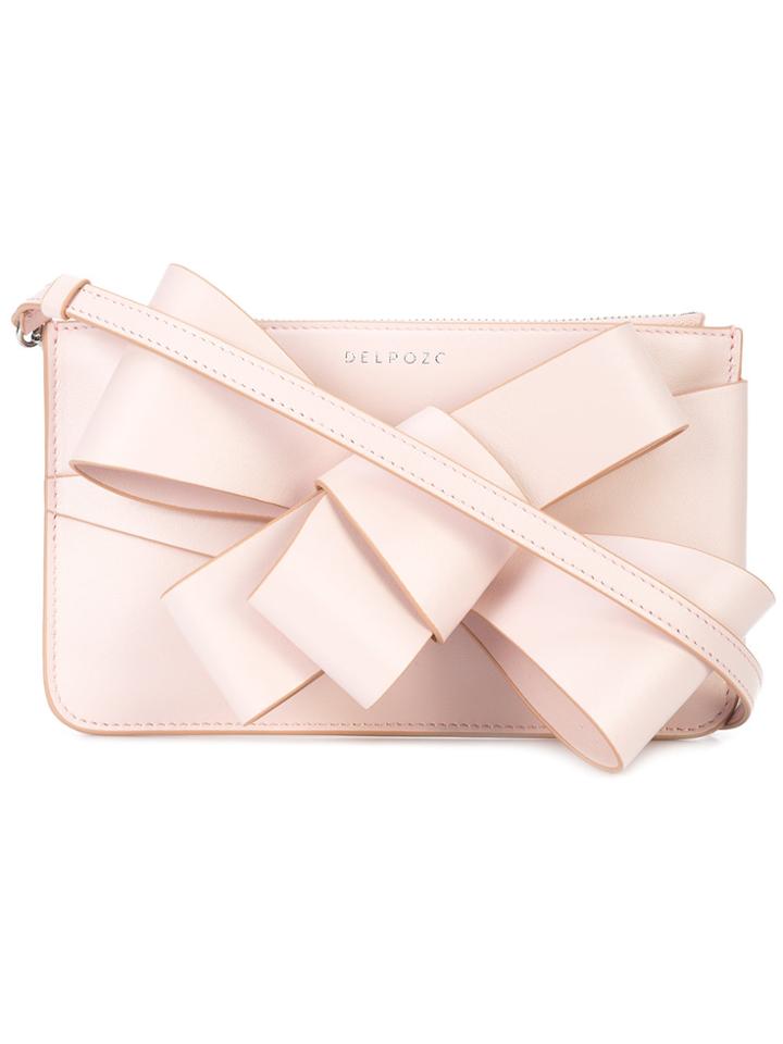 Delpozo Mini Bow Clutch - Pink & Purple