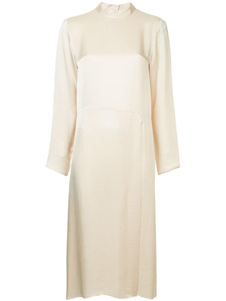 H Beauty & Youth Long Sleeve Midi Dress - Nude & Neutrals