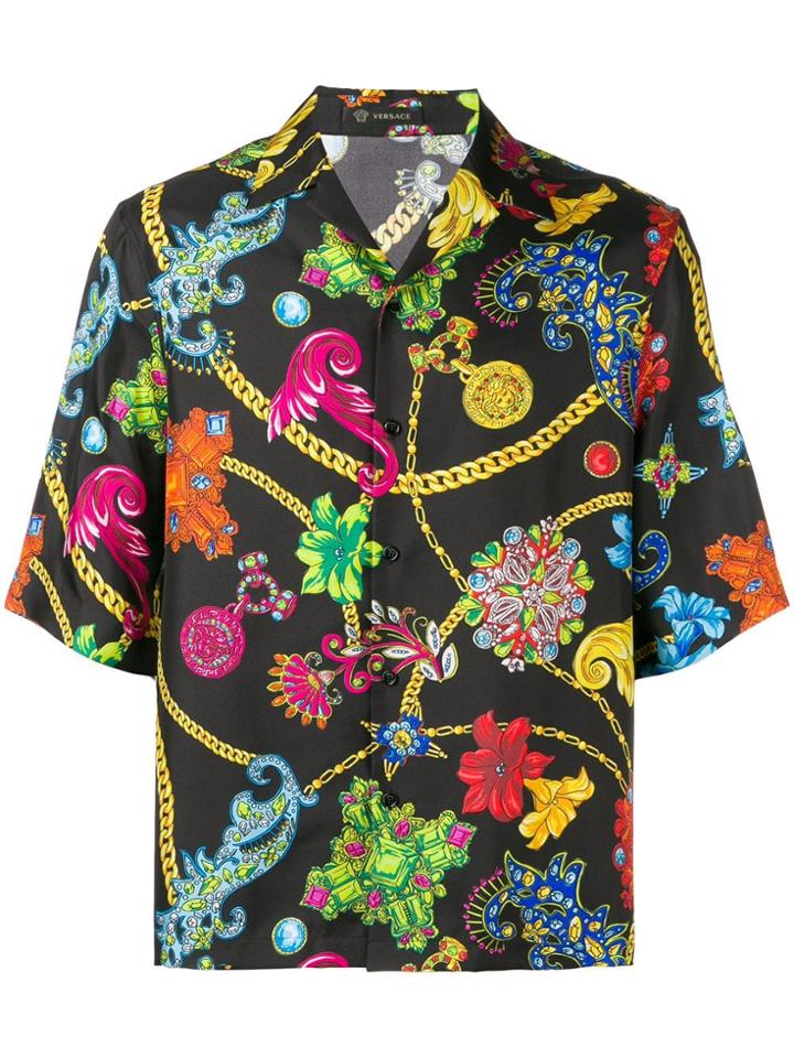 Versace All-over Print Shirt - Black