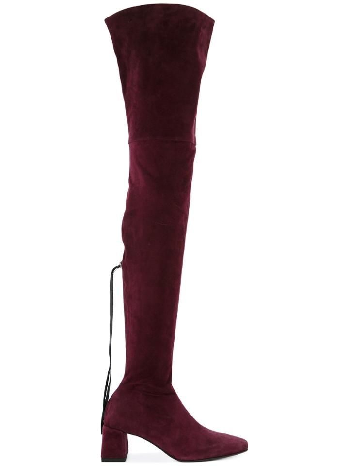 Nino Babukhadia Knee Length Boots - Pink & Purple