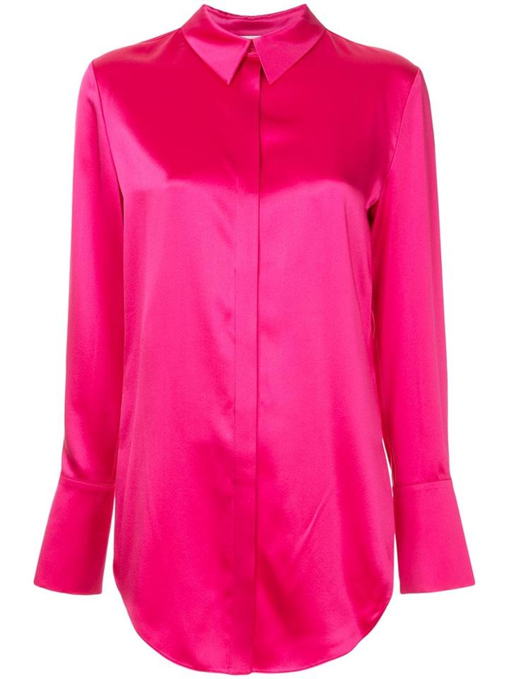 Layeur Button Down Blouse - Pink & Purple