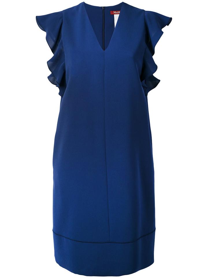 Max Mara Studio - Trofeo Dress - Women - Polyester/acetate/triacetate - 42, Blue, Polyester/acetate/triacetate