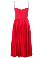 Khaite Pleated Skirt Midi Dress - Red