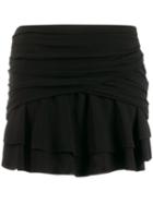 Saint Laurent Draped Mini Skirt - Black