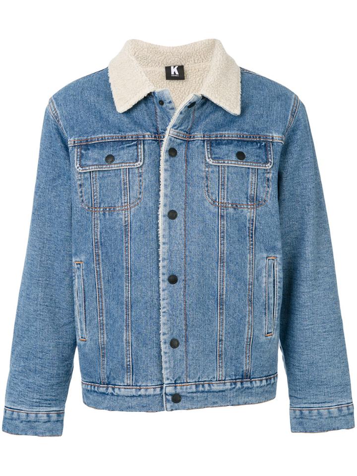 Kappa Kontroll Shearling Denim Jacket - Blue