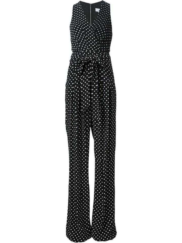 Rebecca Vallance 'stracciatella' Drape Jumpsuit, Women's, Size: 6, Black, Viscose