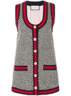 Gucci Gg Web Tweed Gilet - Multicolour