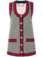 Gucci Gg Web Tweed Gilet - Multicolour