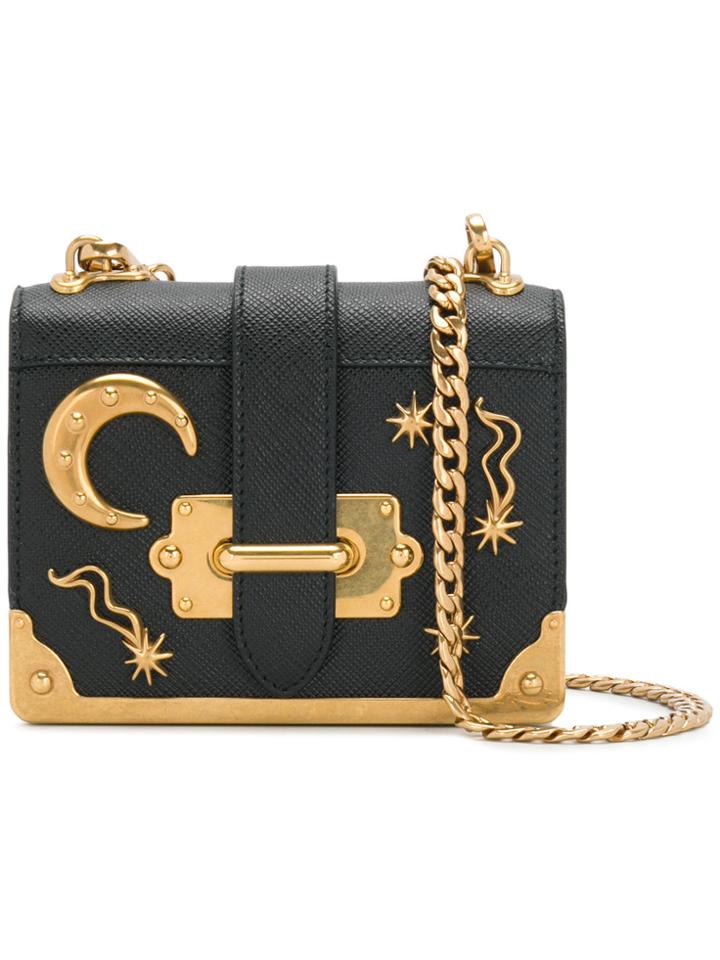 Prada Cahier Moon And Stars Bag - Black