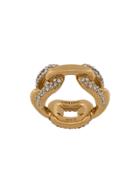 Ambush Crystal Embellished Chain Link Ring - Gold
