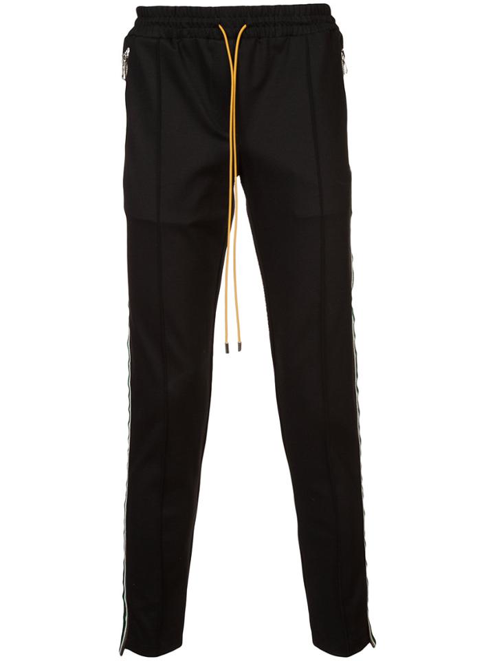 Rhude Track Pant With Side Piping Detail - Black