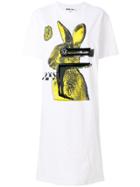 Mcq Alexander Mcqueen Bunny Print T-shirt Dress - White