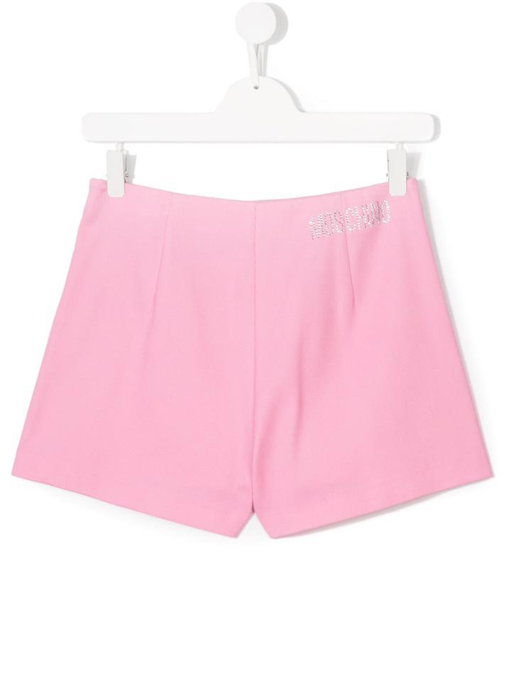 Moschino Kids Side Zip Shorts - Pink & Purple