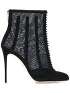 Dolce & Gabbana Mesh Cage Ankle Boots - Black