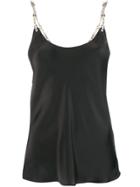 Paco Rabanne Tank Top With Chain Straps - Black
