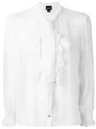Just Cavalli Ruffle Front Blouse - White