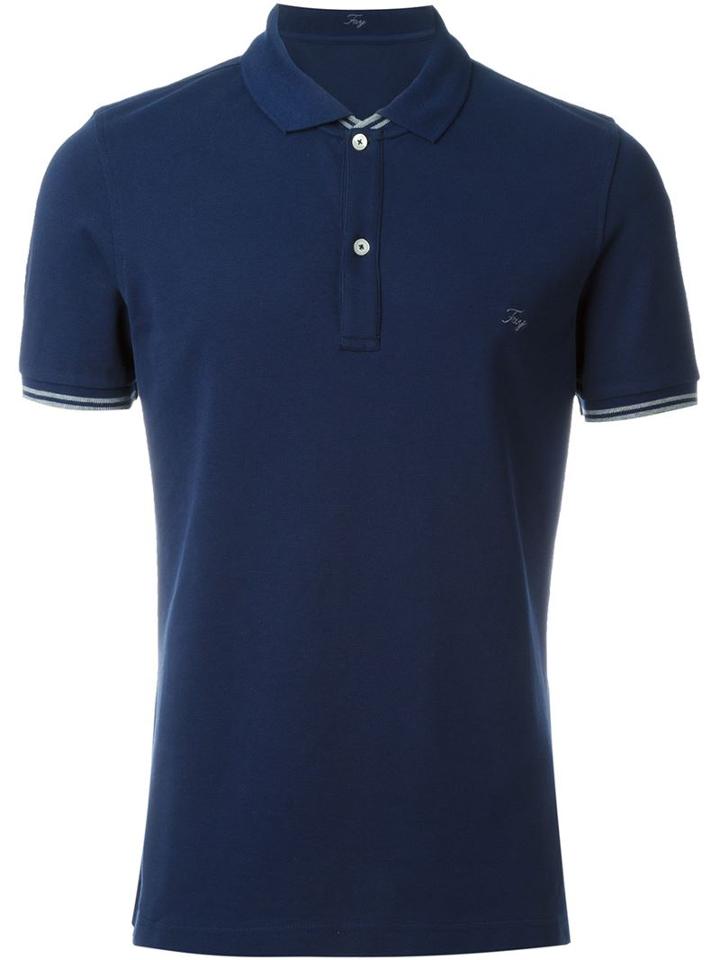 Fay Classic Polo Shirt, Men's, Size: S, Blue, Cotton/spandex/elastane