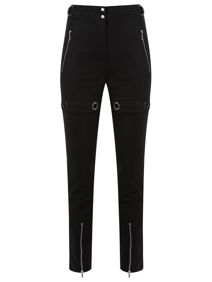 Reinaldo Lourenço High Waisted Trousers, Women's, Size: 36, Black, Cotton/spandex/elastane