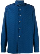 Kiton Dotted Print Shirt - Blue