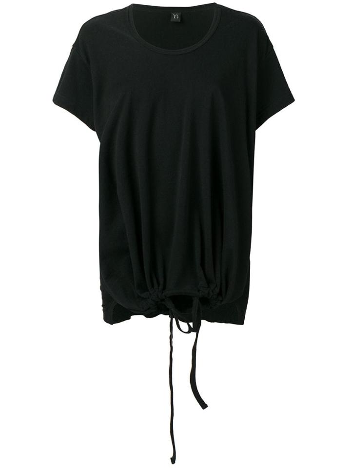 Y's Gathered T-shirt - Black