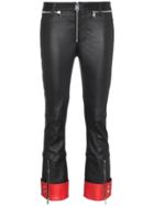 Alexander Mcqueen Skinny Cropped Leather Trousers - Black