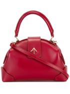 Manu Atelier Arrow Pin Tote Bag, Women's, Red, Calf Leather
