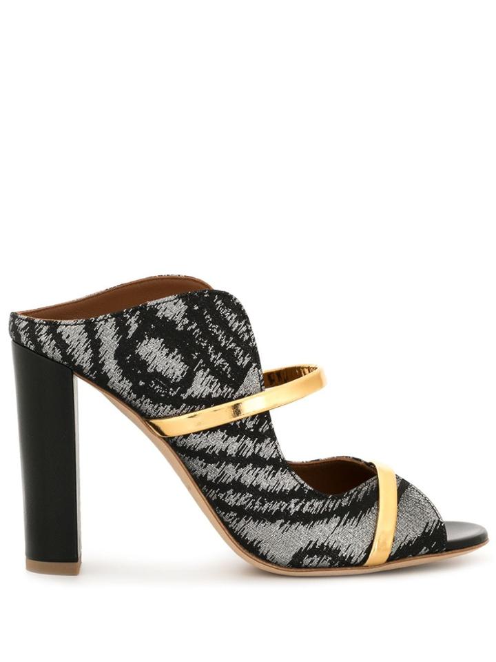 Malone Souliers Block Heel Mules - Grey