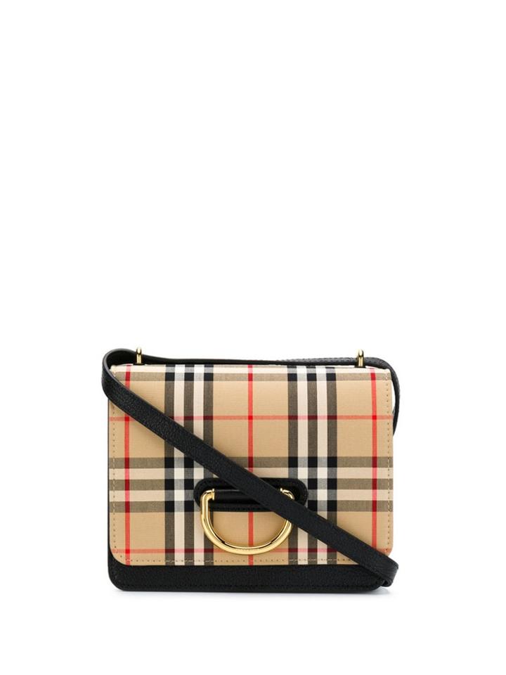 Burberry Check Cross Body Bag - Neutrals