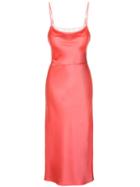 Jason Wu Crepe Back Satin Trompe Loeil Cami Slip Dress, Women's, Size: 10, Pink/purple, Acetate