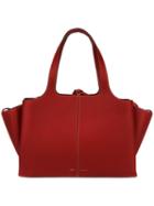 Céline Complex Large Tote Bag, Women's, Red, Calf Leather
